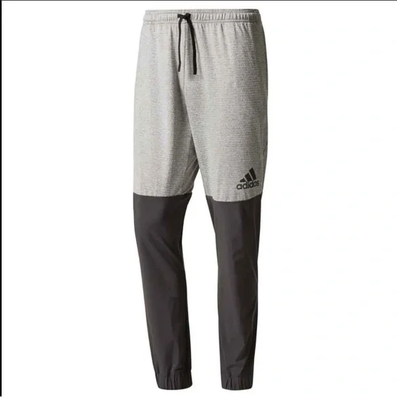 Adidas Extreme Workout Long Gray Two Tone Jogger Pant - Picture 1 of 4